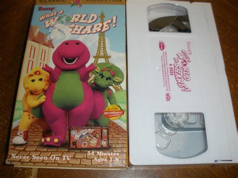 <b>As</b> seen on the following:Walk Around The Block With BarneyLet's Play SchoolBarney's Halloween Party (<b>1999</b> version)Barney's Night Before ChristmasMore <b>Barney</b>. . Barney what a world we share 1999 vhs